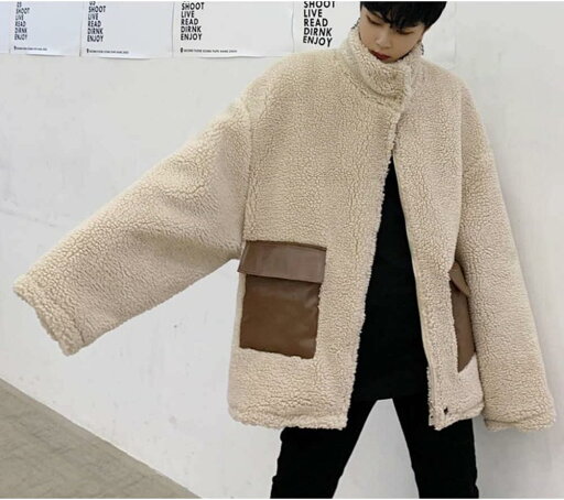 ボアジャケット メンズ ボアブルゾン 秋冬 ボアコート 厚手 もこもこ 暖かい 防寒 カジュアル フリースジャケット アウター 冬服 おしゃれ ふわふわ 保温