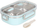 304ステンレス 二重仕切ライナー 断熱弁当箱 断熱弁当箱 食品保存箱 大人用弁当箱 お弁当箱 学生 子供 イラスト 弁当箱 北欧 漫画風 学生 こども 弁当箱 弁当箱 (クリアブルー)(3)