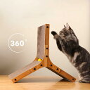 猫 爪とぎ 猫 つめとぎ 猫 段ボール ベッド スタンド付き 高密度 耐久 猫 ベッド型 三角形 キズ防止 家具保護 運動不足解消 爪とぎ 両面使える省スペース 天然木製 57x47x25cm(4)