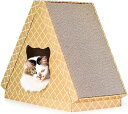 猫 つめとぎ ダンボール 三角形 安定 猫ハウス 猫 ケージ 猫 ベッド 猫の家 ストレス発散 いたずら防止 家具保護 猫おもちゃ 組み立て式 高密度段ボール 収納簡単 キャットハウス 掻き耐える ガ