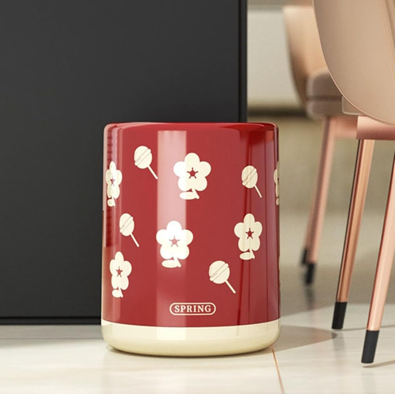 ゴミ箱 フタなし 12L ダストボックス 丸型 ごみ箱 ゴミ袋が見えない スリム おしゃれ シンプル 抗菌 部屋 キッチン リビングルーム トイレ 浴室 オフィス用 プラスチック [3]