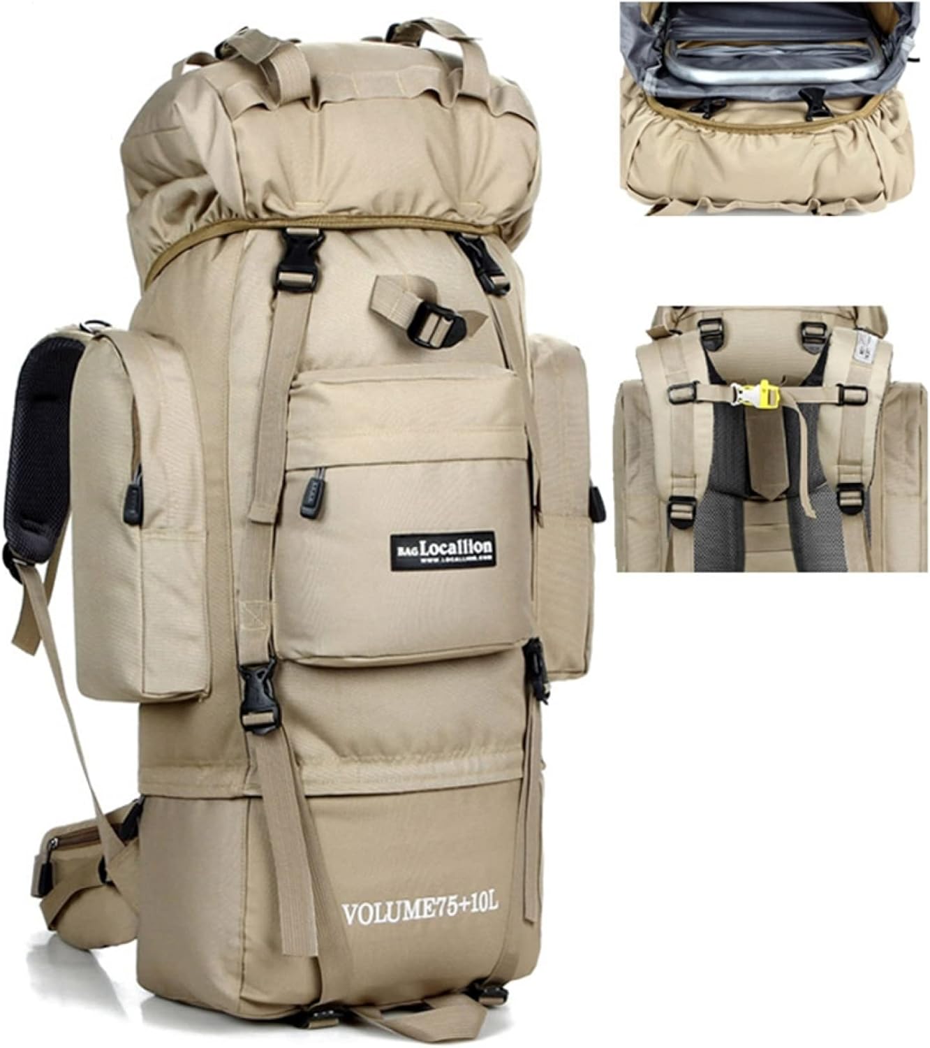 登山リュック 85L 登山バッグ 大容量 バックパック 防水 ザック リュックサック 多機能 収納性 超軽量 通気性 男女兼用 ハイキング キャンプ 防災 旅行 アウトドア
