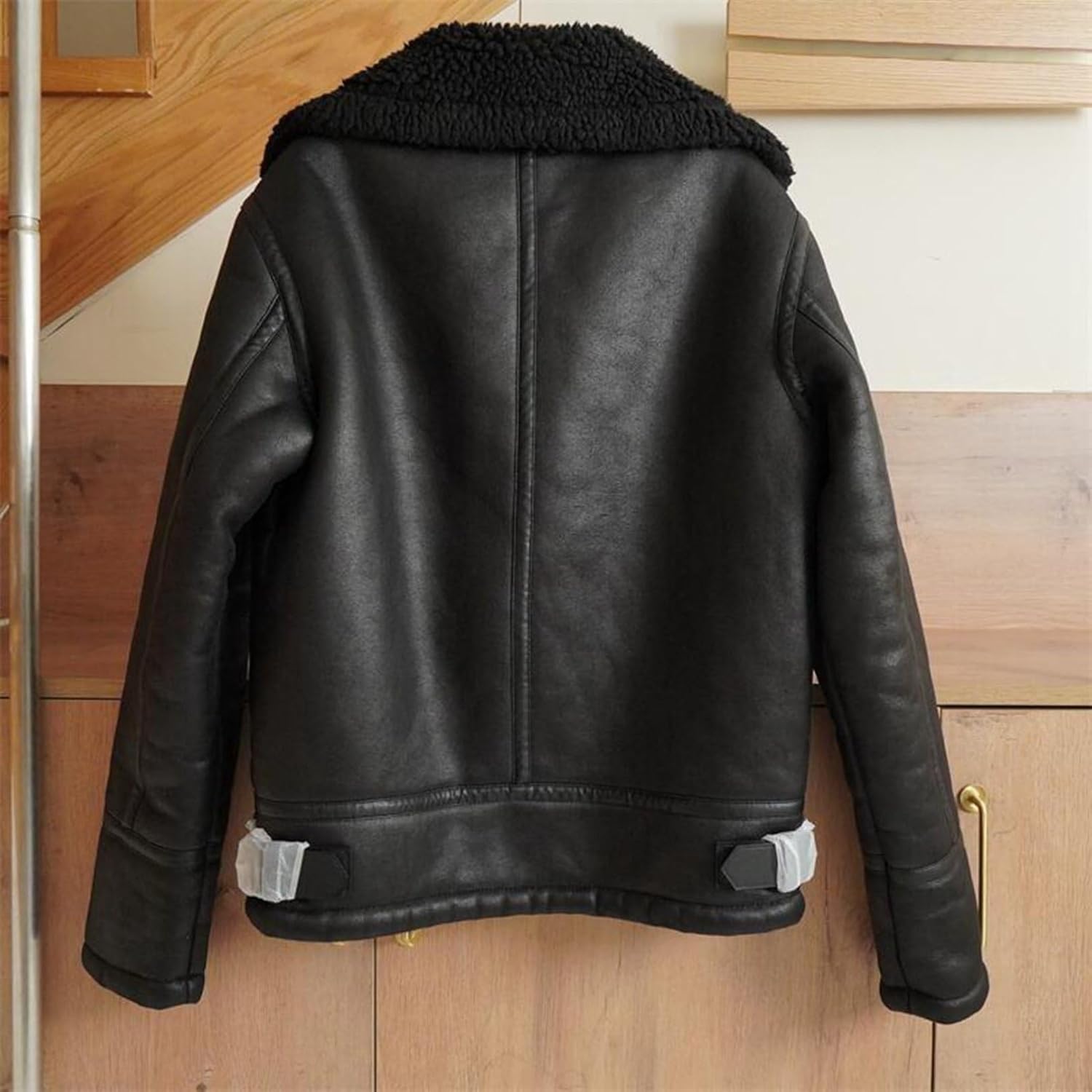 メンズ ムートンB-3ジャケット フライトジャケット ムートンジャケット ヴィンテージ レザージャケット フェイクスエード 裏ボア フェイクムートン 防寒 防風保温 アウター バイクジャケット 革ジャ