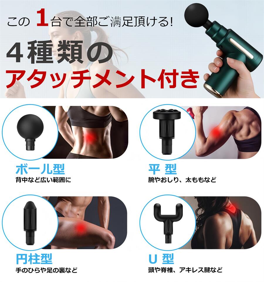 M&ONE2024のマッサージガン 筋膜リリースガン 背中 マッサージ機 肩こり ハンディガン TypeC充電 静音 筋膜リリース ハンディマッサージャー 背中マッサージ器 マッサージ器 リリースガン 解消グッズ 強力 売れ筋 電動マッサージ 一年保証｜アングル3