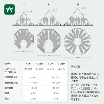 テンティピ Tentipi サファイア 7 ライト [テント ワンポール ティピ 4-8人]