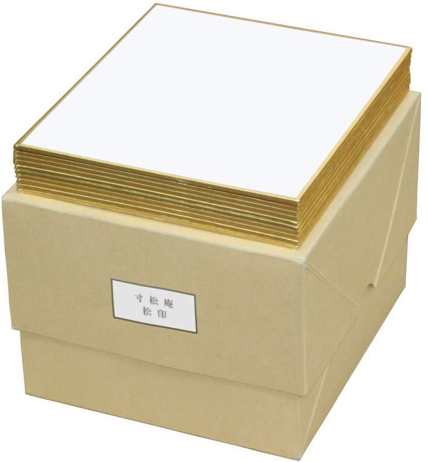 寸松庵 色紙 ミニ色紙 1/4サイズ (タテ136mm×ヨコ121mm) 50枚 (奉書紙)