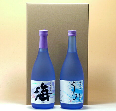 楽天まじめ酒屋　【日本酒 焼酎】大海酒造【芋焼酎 25度】黄麹仕込み 減圧 新美淡麗 海＆常圧 醇風満海 うみ 720ml2本入セット のじめ酒屋オリジナル 無地箱入り（商品の写真と箱が違う場合があります）【楽ギフ_包装】【楽ギフ_のし】