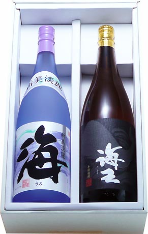 大海酒造1800ml 2本入大海浪漫(ろまん)セット ギフト向き化粧箱入り(カステラ箱タイプ) 大海 海シリーズ 海 海王(写真の箱と違う場合が有ります)