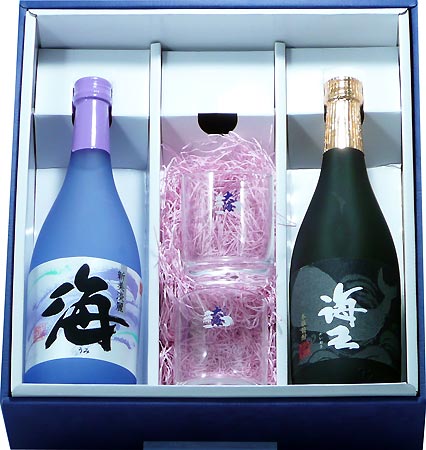 大海酒造【芋焼酎】720ml2本入大海浪漫・グラスセット【あす楽対応_北陸】【あす楽対応_東海】【あす楽対応_近畿】【あす楽対応_中国】【あす楽対応_四国】【あす楽対応_九州】【楽ギフ_包装】【楽ギフ_のし】【楽ギフ_のし宛書】