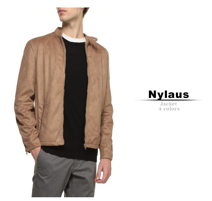 Nylaus ナイラス ライダース フェイクレザー フルジップ ライダース メンズ カジュアル 男性 ファッション アウター ブルゾン ジャケット シンプル ジップ 秋冬 3931339315 メンズショップサカゼン