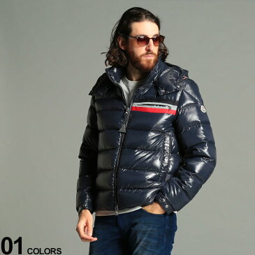 MONCLER (モンクレール) 胸ポケット フード取り外し フルジップ ダウンジャケット MOUNIERブランド メンズ 男性 アウター ジャケット ブルゾン ダウン 秋 冬 スタンド 防寒 フード 光沢 MCMOUNER0