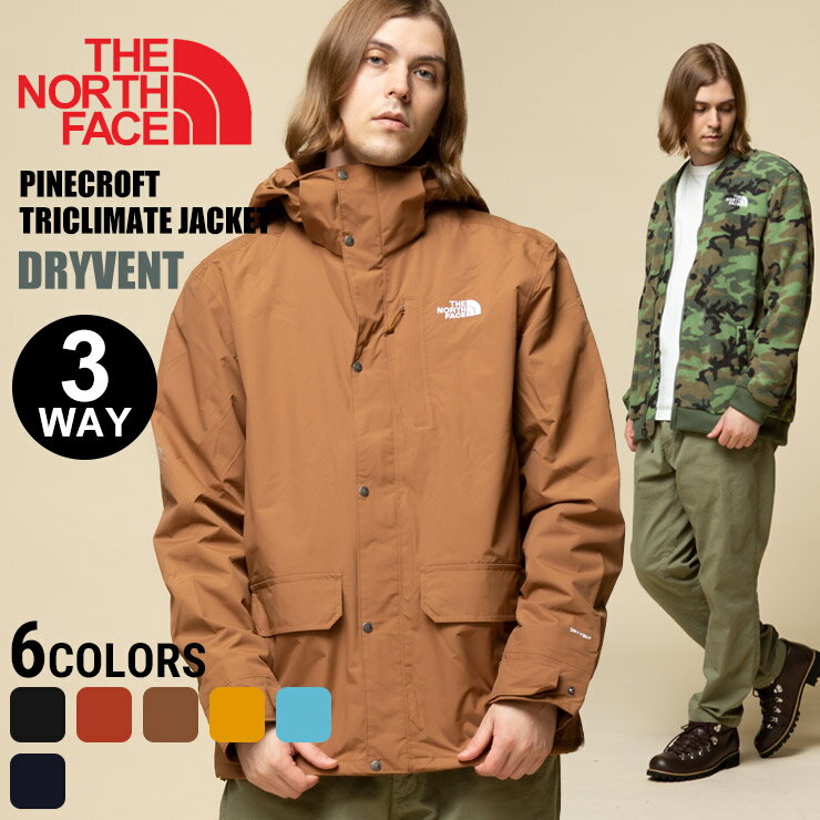 ザ ノースフェイス ジャケット THE NORTH FACE 3WAY フリースライナー フリースインナー フード取り外し フルジップ ジャケット PINECROFT TRI DRYVENTメンズ 男性 トップス アウター ジャケット ブルゾン パーカー ライナー インナー アウトドア 秋 冬 NF0A4M8E