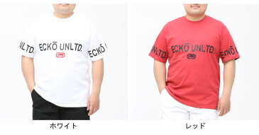 大きいサイズ メンズ ECKO UNLTD (エコーアンリミテッド) ロゴプリント 刺繍 クルーネック 半袖 Tシャツ Tシャツ クルー 半袖 プリントT 春 夏 コットン ストリート ECM12204