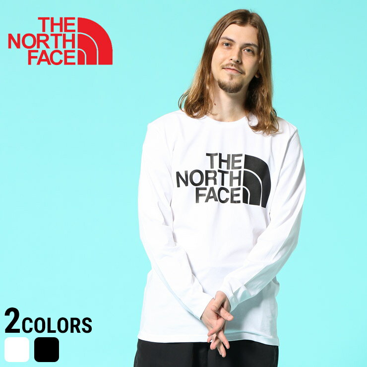 ノースフェイス Tシャツ THE NORTH FACE ロンT ロゴプリント クルーネック 長袖 Tシャツ STANDARD LS TEE EUメンズ 男性 トップス シャツ Tシャツ クルー 長袖 プリント ロンT コットン シンプル NF0A5585