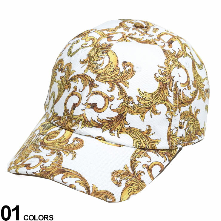VERSACE JEANS COUTURE (ヴェルサーチェ ジーンズクチュール) バロックプリント アジャスター キャップブランド メンズ 男性 帽子 キャップ ベースボールキャップ プリント 日よけ コットン VCE8GWAK1380156