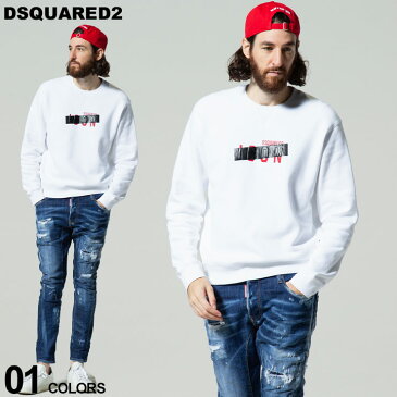 DSQUARED2 (ディースクエアード) 裏起毛 ICONテープ トレーナーブランド メンズ 男性 トップス トレーナー スウェット 長袖 D2GU0048S25042