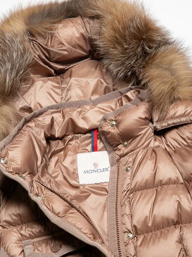 MONCLER (モンクレール) ファーフード 取り外し フルジップ ロング ダウンコート HERMIFURブランド レディース アウター ジャケット ロング ダウン ファー フード ロング 秋 冬 防寒 MCLHERMIFUR0