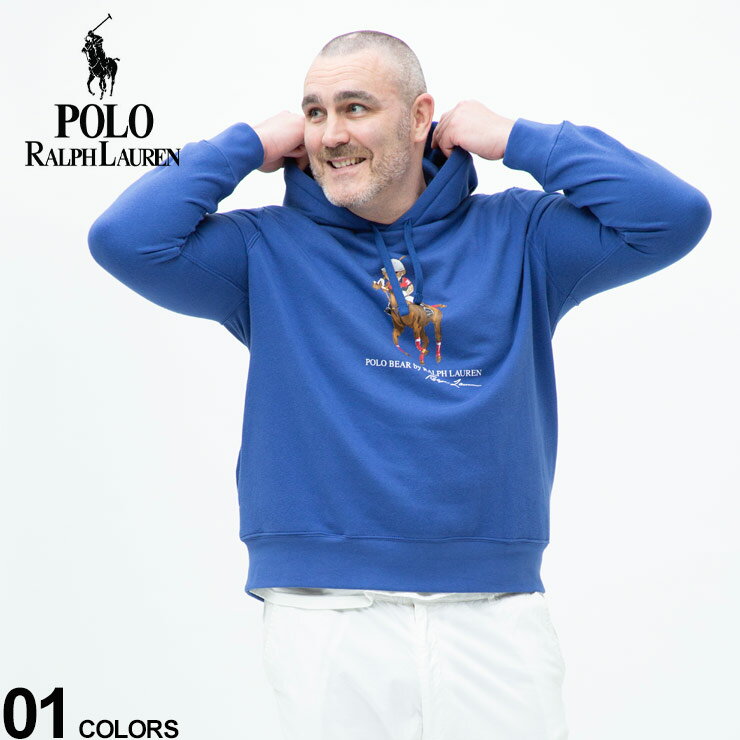 大きいサイズ メンズ POLO RALPH LAUREN (ポロ ラルフローレン) 裏起毛 ベアプリント プルオーバー パーカー パーカー プルパーカー フード 起毛 秋 冬 プリント 710853309