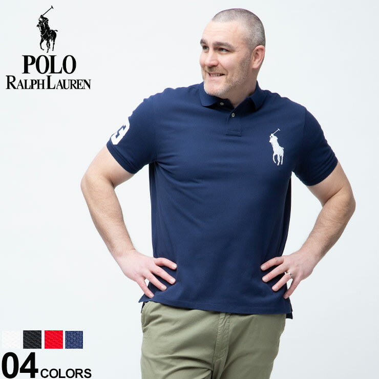 大きいサイズ メンズ POLO RALPH LAUREN (ポロ ラルフローレン) 胸ロゴ 半袖 ポロシャツ BIGPONY ポロシャツ シャツ 半袖 春 夏 710688969D22