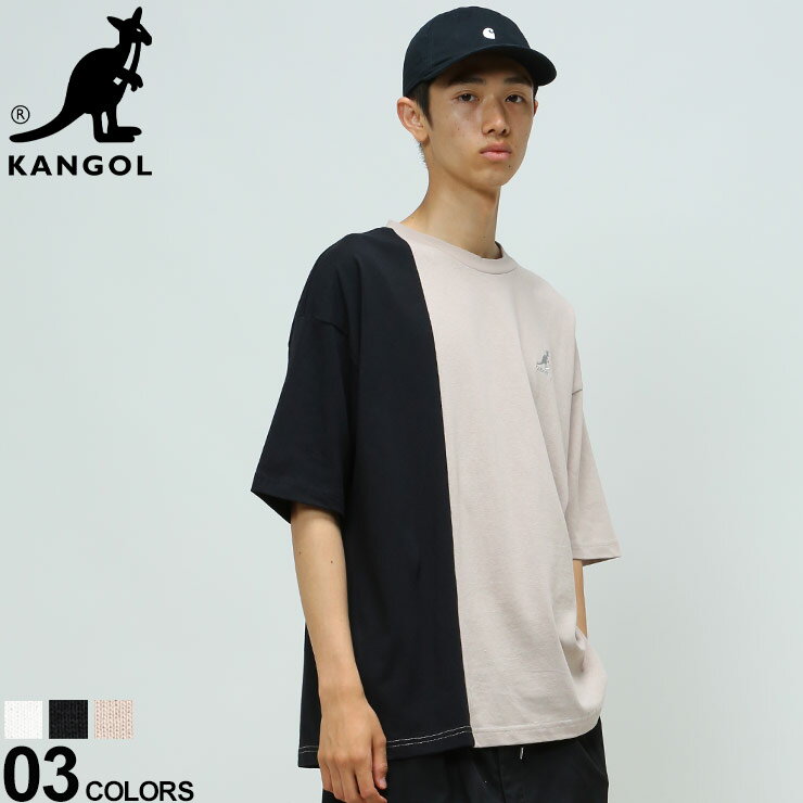 KANGOL カンゴール 天竺 切り替え ロゴ クルーネック 半袖 Tシャツ メンズ 男性 トップス シャツ Tシャツ クルー 半袖 春 夏 C5236ND12