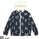 MONCLER (モンクレール) フード 総柄ロゴ フルジップ ジャケット Jiro ブランド キッズ 子供服 アウター ジャケット ブルゾン パーカー MCB...