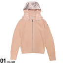 MONCLER (モンクレール) 異素材フード フルジップ ニット パーカー ブランド キッズ 子供服 アウター トップス ブルゾン フード MCG9B0000...
