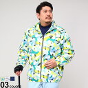大きいサイズ メンズ le coq sportif (ルコックスポルティフ) GOLF 撥水 防風 ストレッチ ルミエール柄 フルジップ ブルゾン ジャケット ...