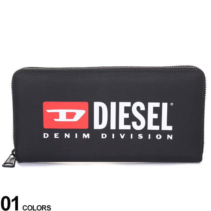 ディーゼル 長財布（メンズ） DIESEL (ディーゼル) ロゴプリント ラウンドジップ 長財布 ブランド メンズ 男性 財布 ウォレット 長財布 ジップ DSX09540P5480