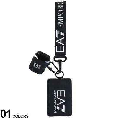 EMPORIO ARMANI EA7 (エンポリオ アルマーニ) Airpodsケース付き リストレットケース ブランド メンズ 男性 小物 パスケース カードケース EA72451033R910