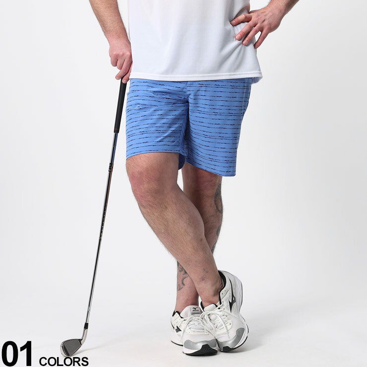 大きいサイズ メンズ adidas (アディダス) ボーダー ショートパンツ TEXTURED 9 INCH GOLF SHORT ゴルフ パンツ ショーツ ゴルフ スポーツ HR7979