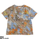 BURBERRY (バーバリー) マルチモノグラムロゴ クルーネック Tシャツブランド キッズ 子供服 トップス Tシャツ 半袖 シャツ 丸首 BBK80621...