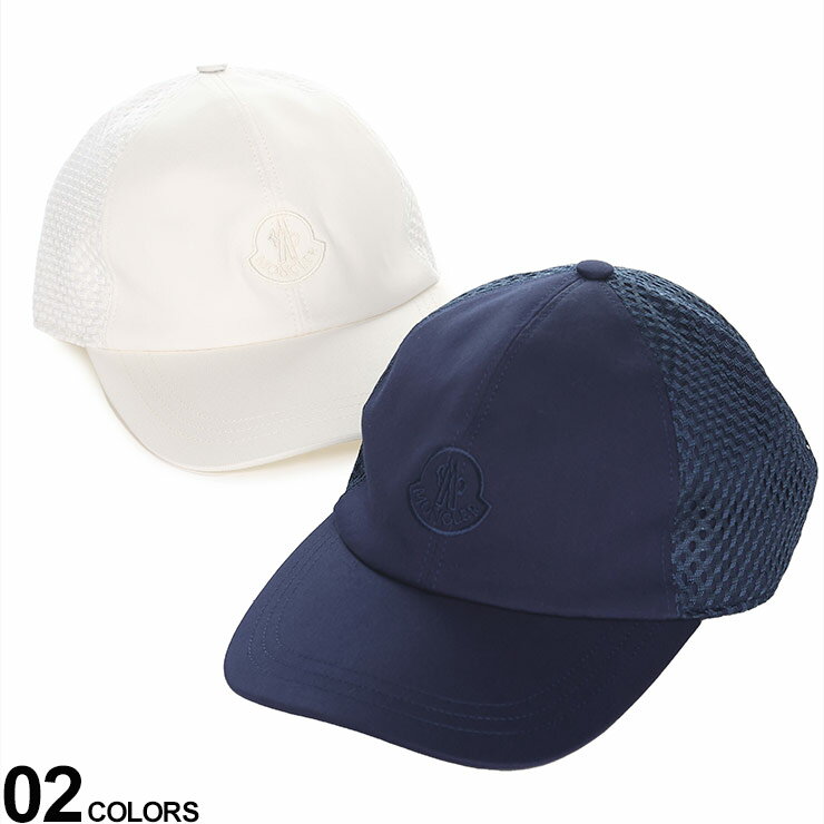 モンクレール 帽子 メンズ MONCLER (モンクレール) ワッペン メッシュ切り替え キャップブランド レディース キャップ 帽子 ベースボールキャップ MCL3B0003557448