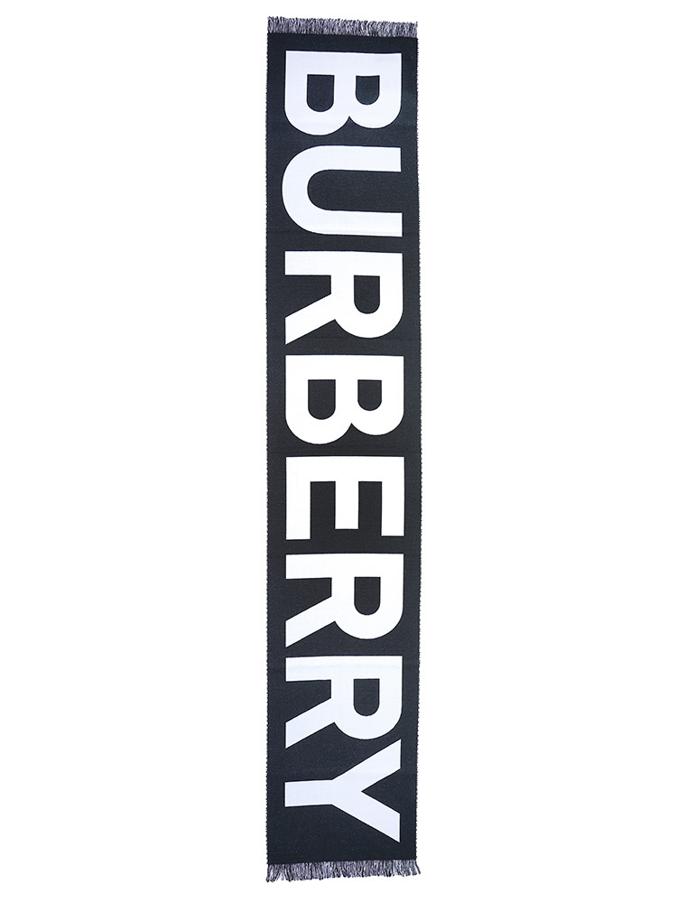 BURBERRY (バーバリー) ロゴ ウール ジャカードスカーフブランド レディース ストール マフラー ギフト プレゼント BBL8054214