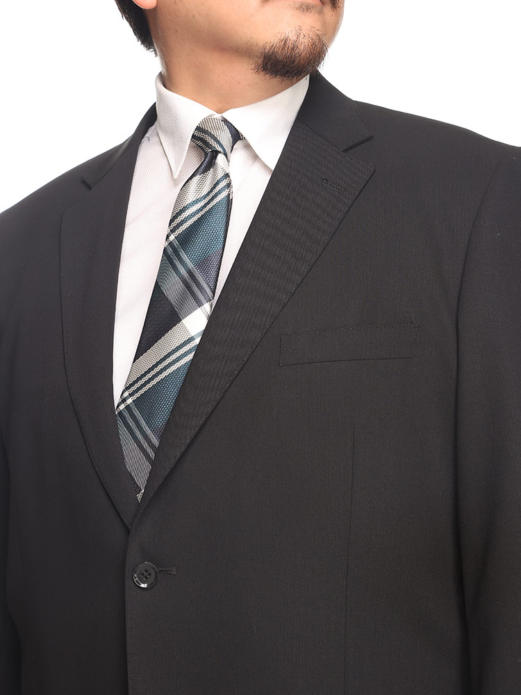 大きいサイズ メンズ B＆T CLUB (ビーアンドティークラブ) シングル ウエストアジャスター ツーパンツ スーツ【ワンタック アジャスター片側±3cm（両側合計±6cm）調整可能　3L 4L 5L　KB体】 スーツ シングルスーツ 2本パンツ 23AWBT1014T