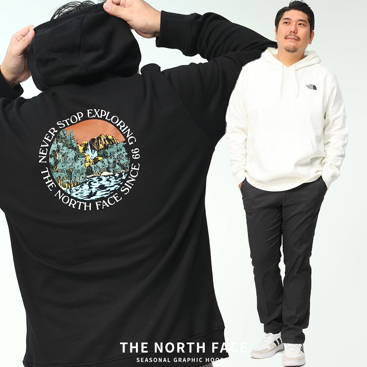 �Ρ����ե����� �ѡ����� �礭�������� ��� �Хå��ץ��� �ץ륪���С� SEASONAL GRAPHIC HOODIE �������å� �� THE NORTH...