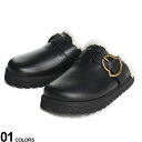 MONCLER (モンクレール) レザー ミュール BELLブランド レディース シューズ 靴 スリッポン ボア 秋冬 MCL4M00110M3596(4)