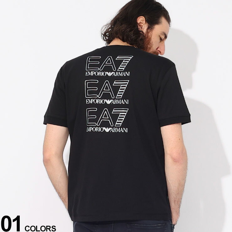 EMPORIO ARMANI EA7 (エンポリオ アルマーニ) バックプリント クルーネック 半袖 Tシャツブランド メンズ 男性 トップス Tシャツ 半袖 シャツ EA73DUT02PJTJZ