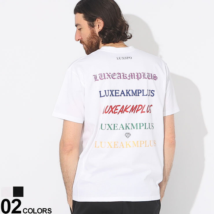 Rakuten - LUXEAKMPLUS (リュクスエイケイエムプラス) バリエーションロゴ クルーネック 半袖 Tシャツブランド メンズ 男性 トップス Tシャツ 半袖 シャツ 春夏 LALAT24016SZ