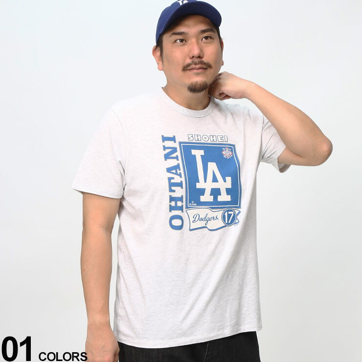 47 (フォーティーセブン) 大谷翔平 LAビッグプリント 半袖 クルーネック Tシャツ GN642085D22 大きいサイズ メンズ トップス スポーツ クルー