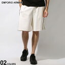 EMPORIO ARMANI (エンポリオアルマーニ) テープロゴ バックポケット ウエストコード ショートパンツ EA3D1P691JHSZ ブランド メンズ 男性 ボトムス パンツ ショーツ