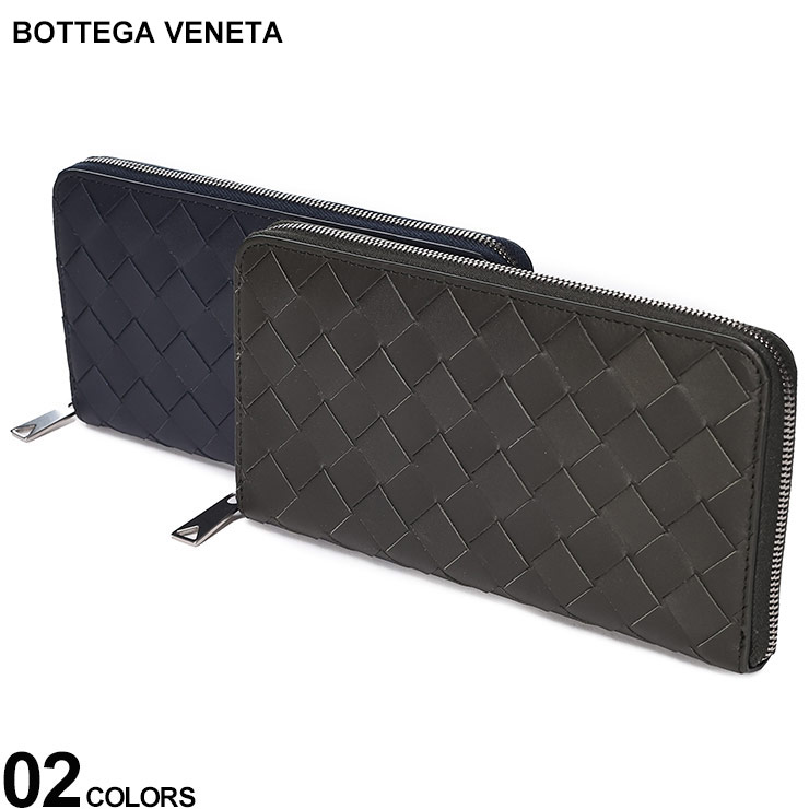 Rakuten - BOTTEGA VENETA (ボッテガ・ヴェネタ) レザー イントレチャート ラウンドジップ ロングウォレット BV593217VCPQ4 ブランド メンズ 男性 財布 ウォレット 長財布 ギフト