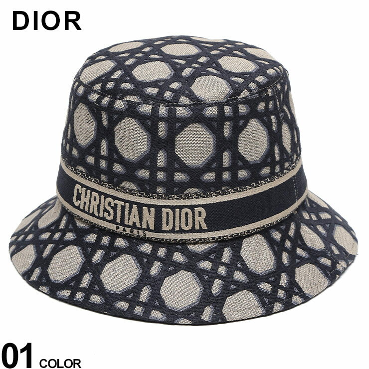 DIOR (ディオール) マクロカナージュ 刺繍バンドロゴ D-Bobby ボブハット CDL41CAN923X131 ブランド レディース キャップ バケットハット 帽子