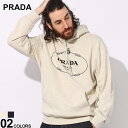 プラダ PRADA (プラダ) 裏毛 ロゴ刺繍 ポケット付き プルオーバー パーカー PRUJL24BS23213 ブランド メンズ 男性 トップス プルオーバー スウェット 長袖