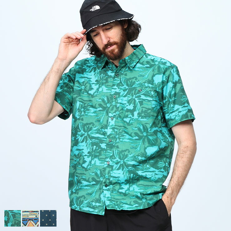 Patagonia (パタゴニア) オーガニックコットン 総柄 ボタン留めポケット付 半袖 シャツ M's Go To Shirt 52691 メンズ 男性 トップス シャツ 半袖シャツ カジュアルシャツ