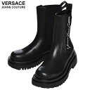 ヴェルサーチェ ジーンズ クチュール VERSACE JEANS COUTURE シグネチャー ロゴ ドリュー チェルシー ブーツ VCL77VA3S60 ブラ...