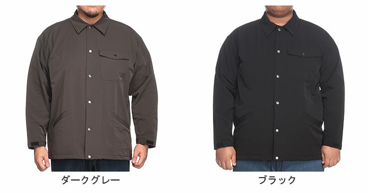 B＆T CLUB (ビーアンドティークラブ) ストレッチ フルボタン コーチジャケット BTC24190 大きいサイズ メンズ アウター ジャケット ブルゾン ポケット
