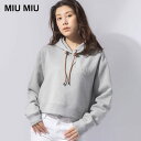 ミュウミュウ MIU MIU 胸ロゴ プルオーバー クロップドパーカー MIUMJL02515AU ブランド レディース トップス パーカー スウェット フード...
