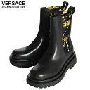 ヴェルサーチェ ジーンズ クチュール VERSACE JEANS COUTURE 合成皮革 プリント チェルシーブーツ VCL77VA3S60ZS86 ブランド...