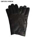 エンポリオアルマーニ EMPORIO ARMANI ラムレザー 裏ウール グローブ EA624139CC203 ブランド メンズ 男性 グローブ 手袋 防寒 秋...