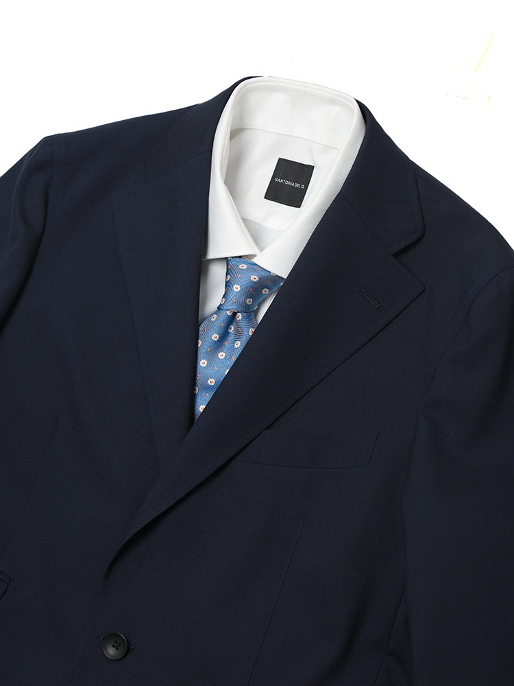 スーツ メンズ ビジネス 紳士 FABRIC BY ITALY ウール シングル 3ツ釦 3ポケット ツータック イタリア製ウール SARTORIA DEL GROSSO サルトリアデルグロッソ